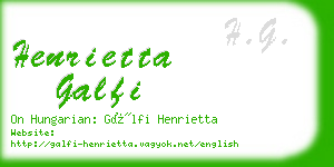 henrietta galfi business card